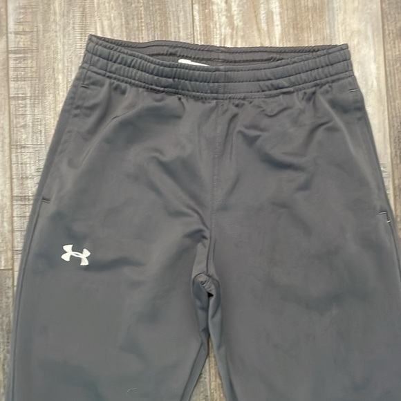 Under Armour Gray Tapered Zipper Bottom Jogger Pants Boys Large - Picture 2 of 7